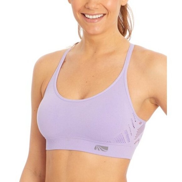 💕MARIKA💕 Seamless Mesh Back Sports Bra ~ Violet XS NWT - Picture 5 of 13